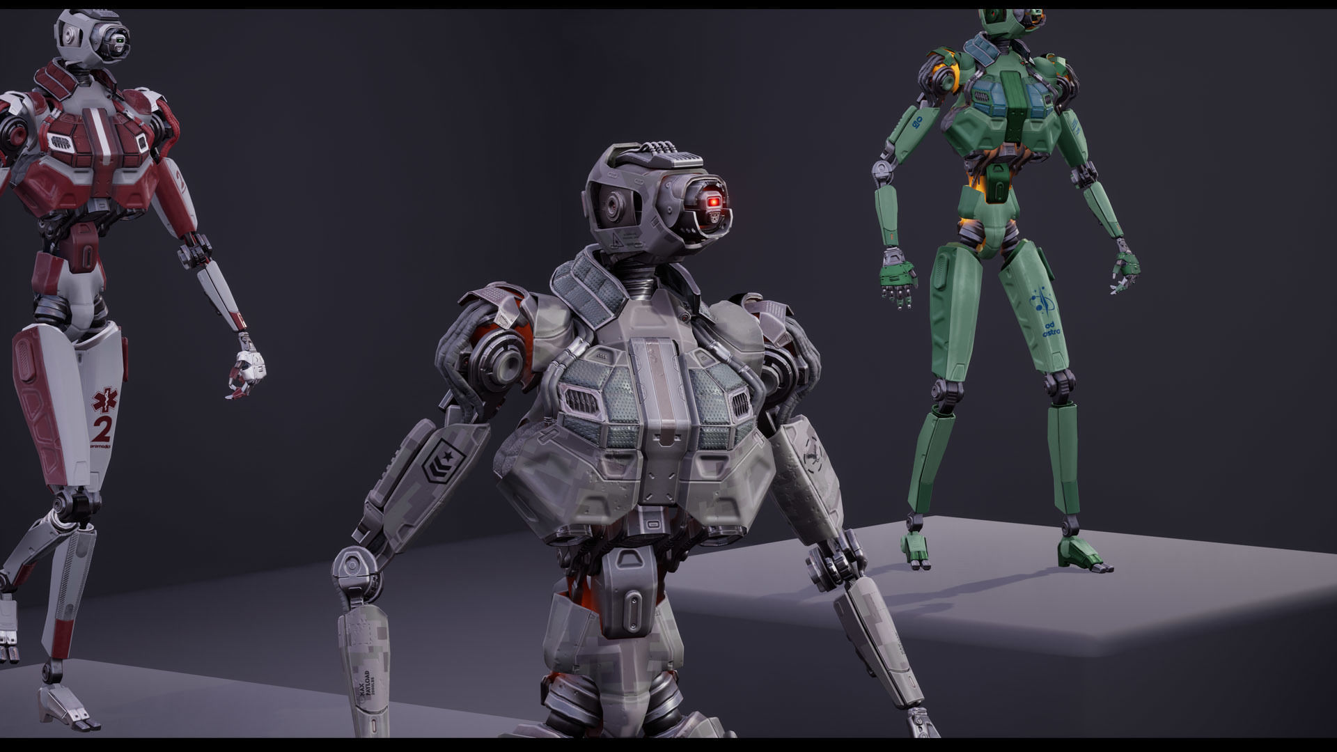 Sci-fi Robot Low-poly 3D model_6