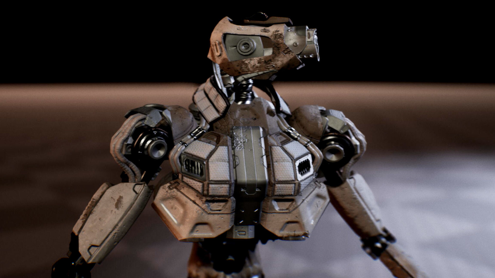 Sci-fi Robot Low-poly 3D model_4