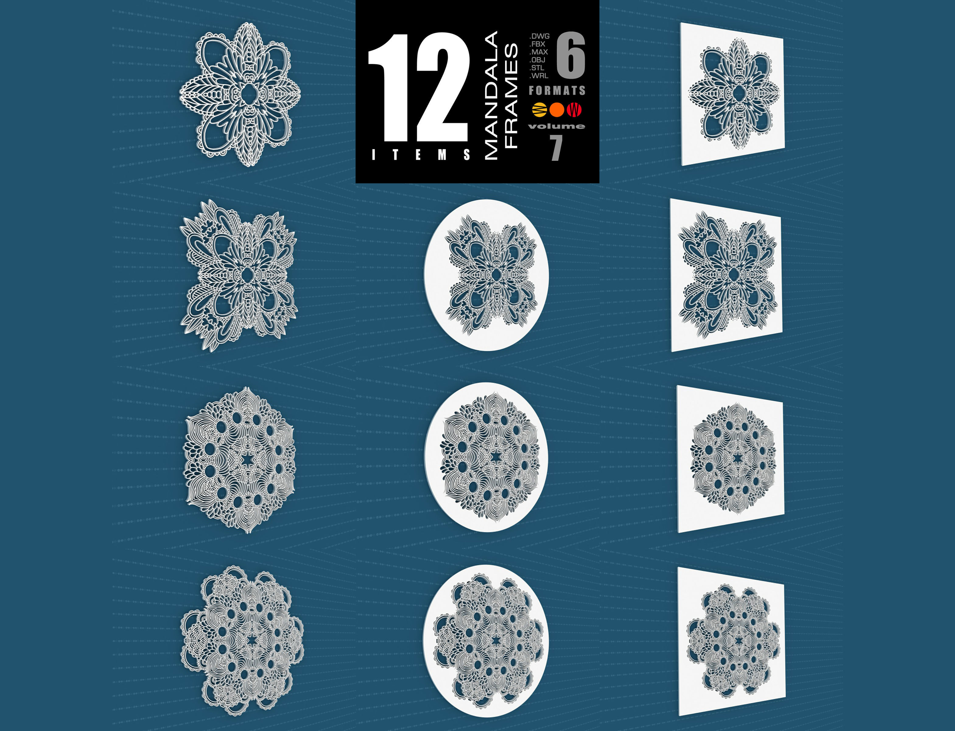 Mandala Frames Vol 07