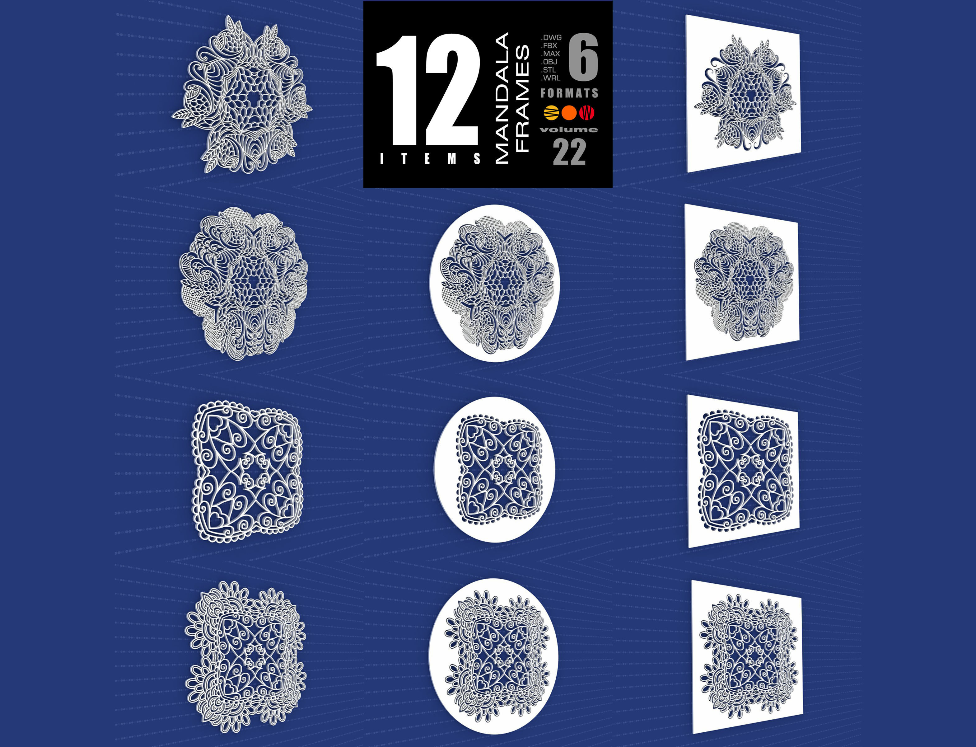 Mandala Frames Vol 22