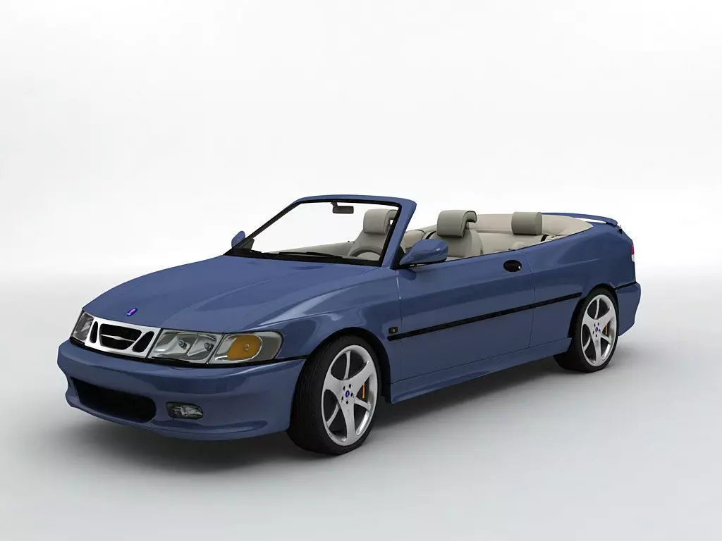 2000 SAAB 9-3 Convertible 3D model_0