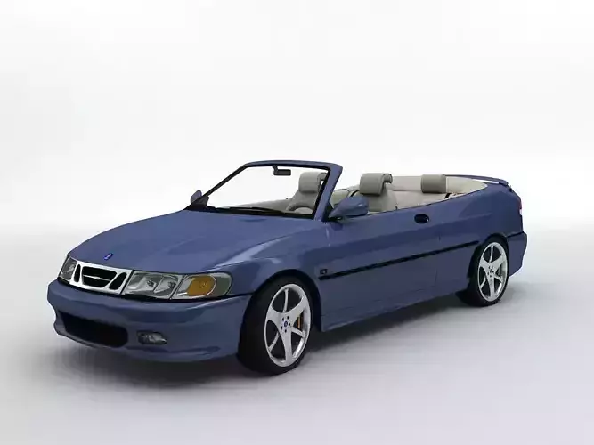 2000 SAAB 9-3 Convertible 3D model 2000 SAAB 9-3 Convertible 3D model