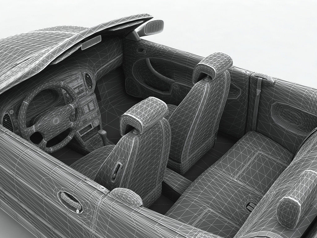 2000 SAAB 9-3 Convertible 3D model_6