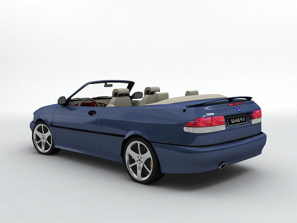 2000 SAAB 9-3 Convertible 3D model_1