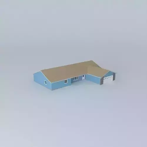 Furnished house with train layout