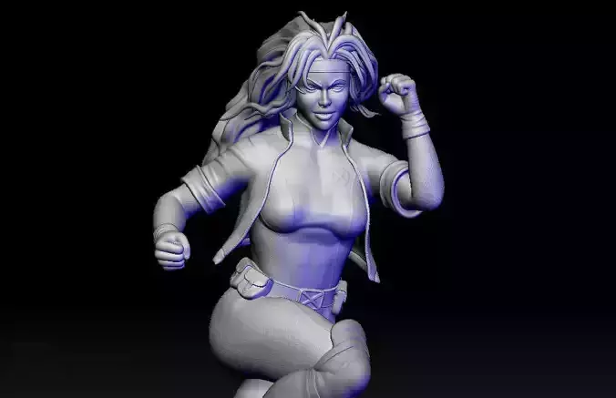 X-men Rogue 3D print model