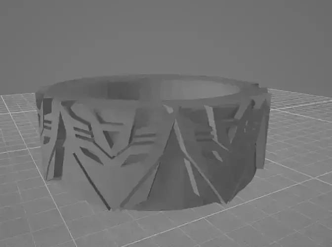 Decepticon Logo Ring 3D print model