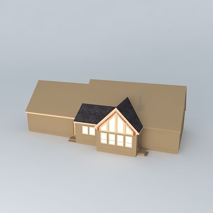 Mountain House 1 Free 3D model_1