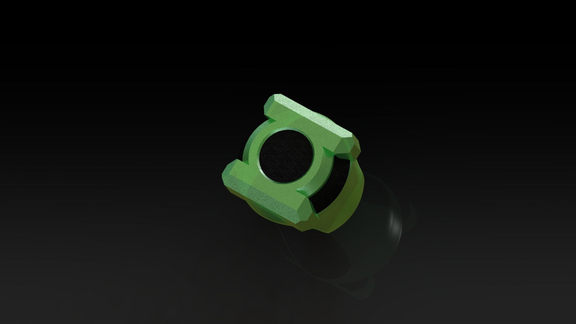 Green Lantern Ring 3D print model_1