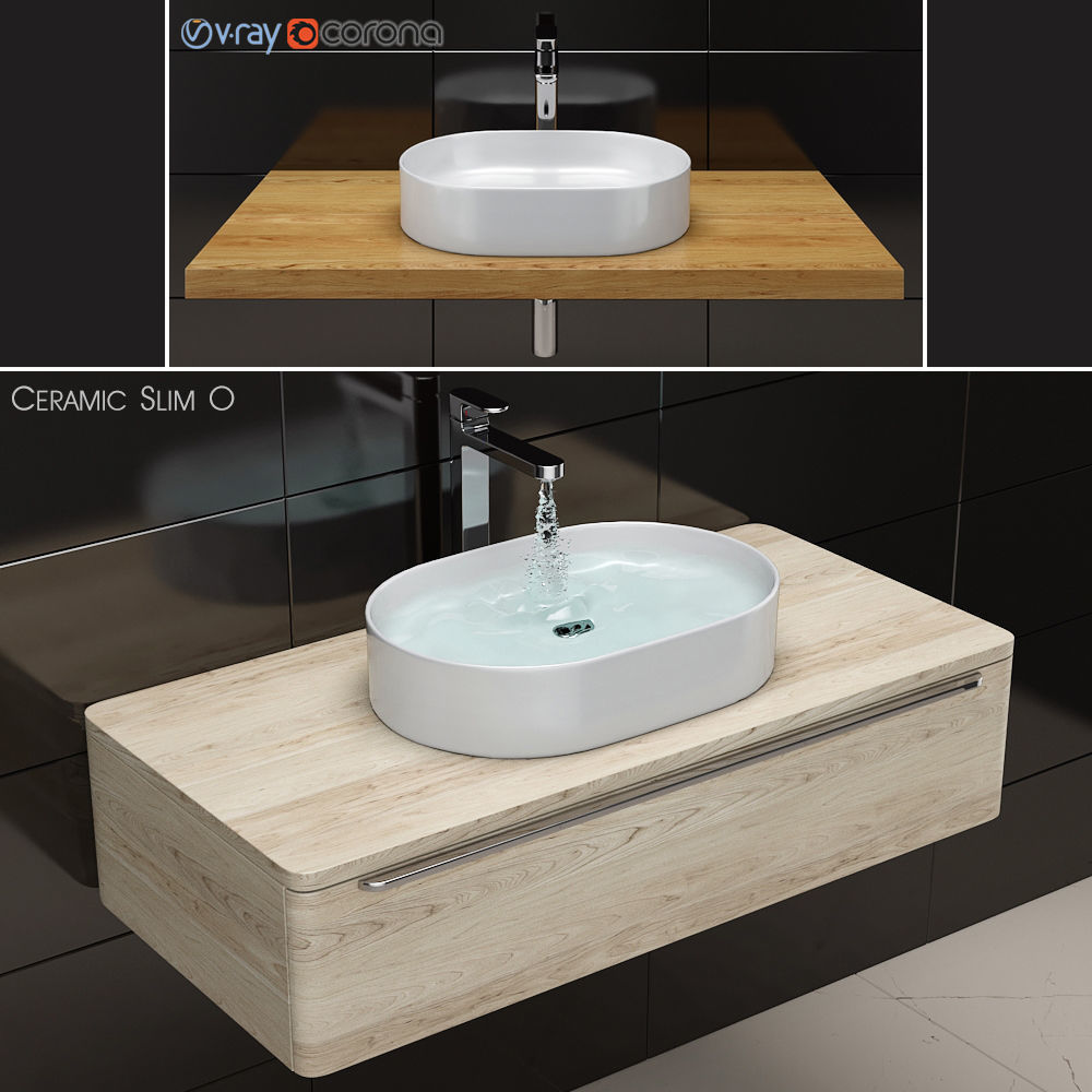 sink Ravak Ceramic Slim O 3D model_1