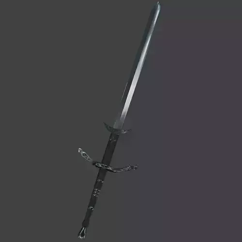 Europen Medieval  Great Longsword Low-poly 3D model