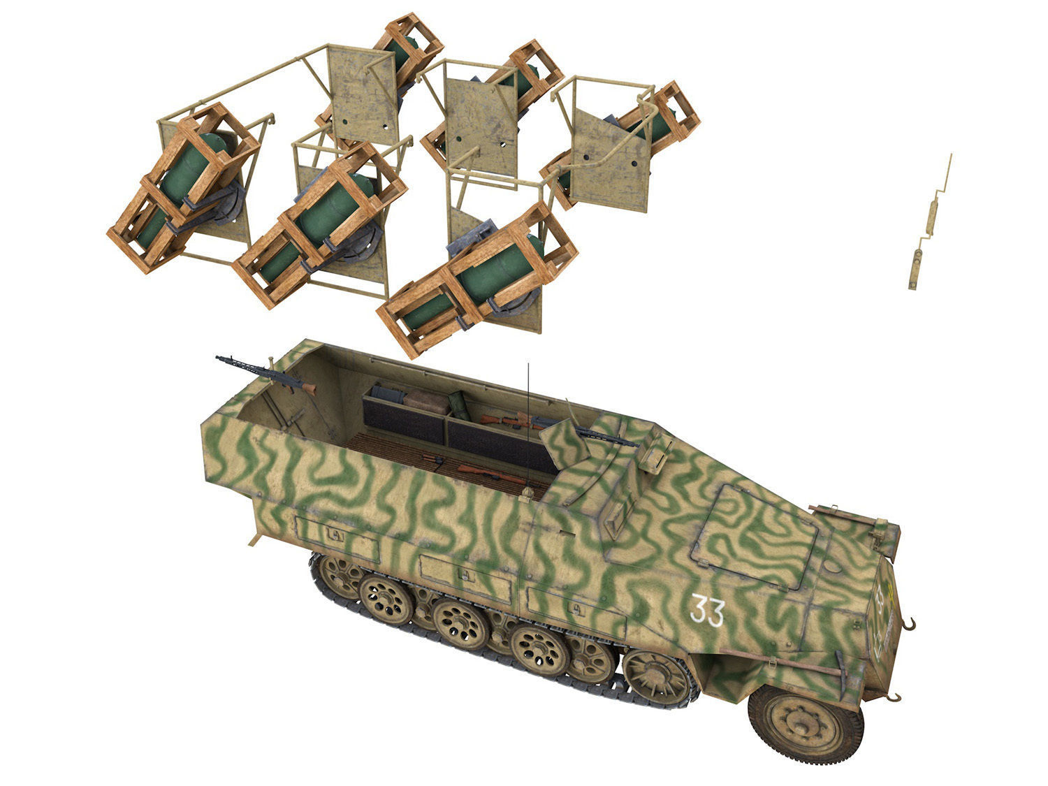 SDKFZ 251 - Ausf D - Stuka zu Fuss - 33 3D model_12