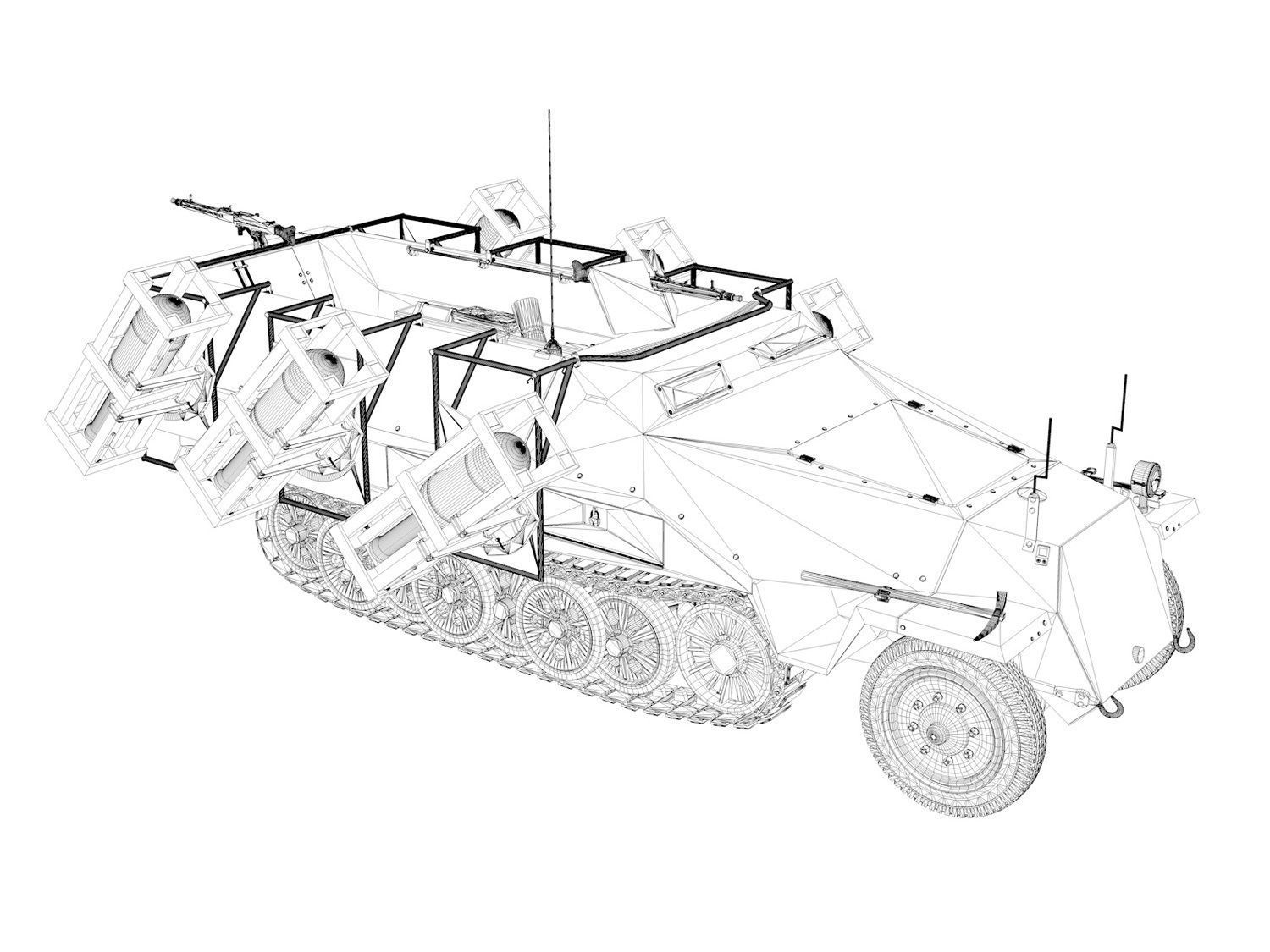 SDKFZ 251 - Ausf D - Stuka zu Fuss - 33 3D model_15