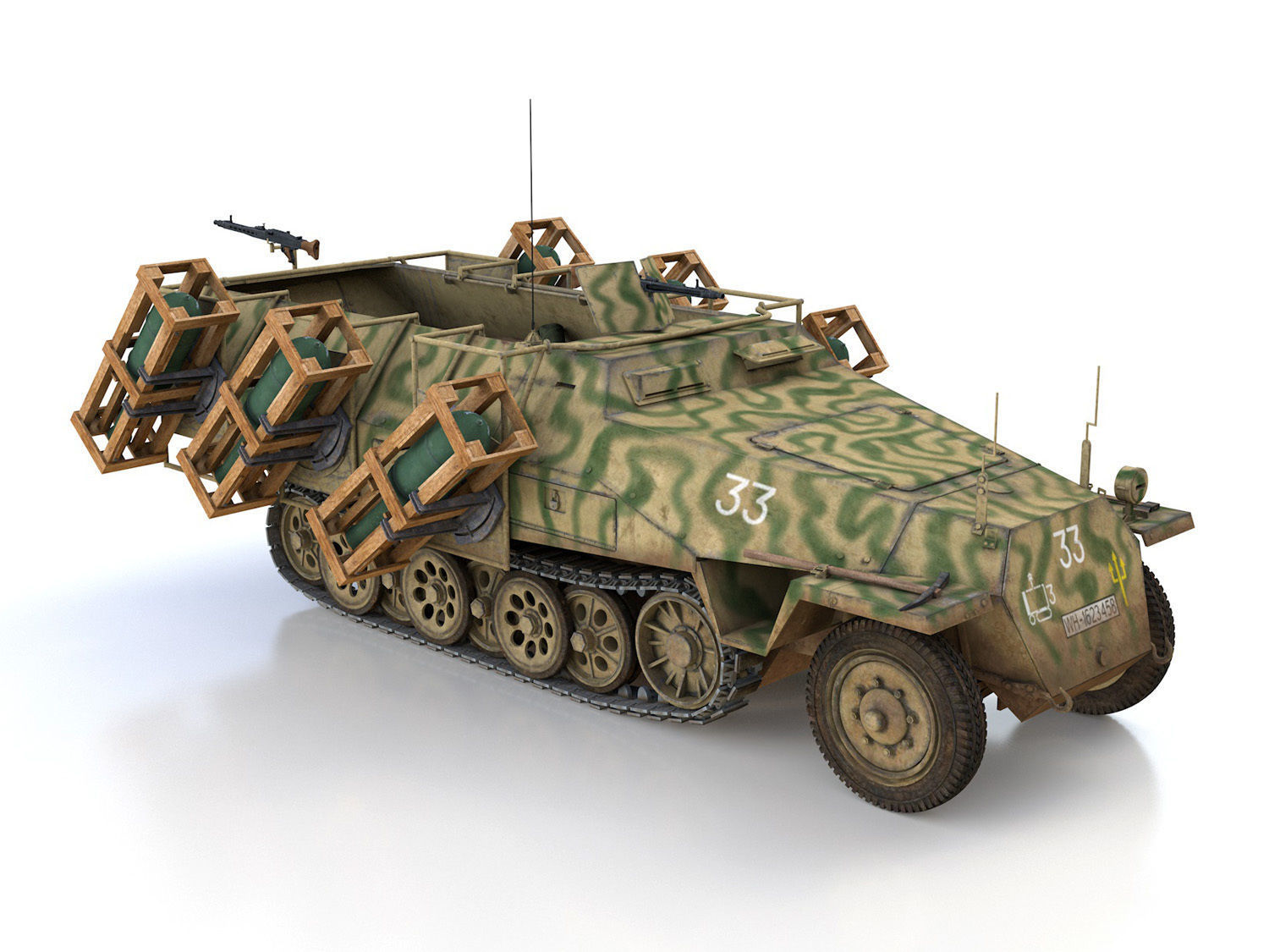 SDKFZ 251 - Ausf D - Stuka zu Fuss - 33 3D model_8