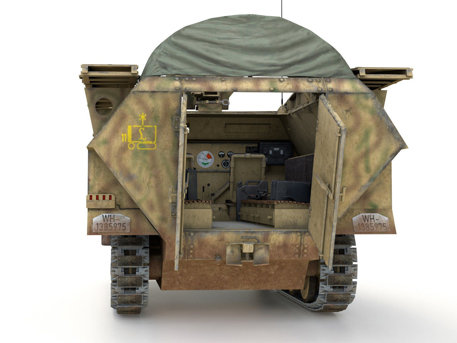 SDKFZ 251 - Ausf D - Assault-Engineer Vehicle - 1134 3D model_4