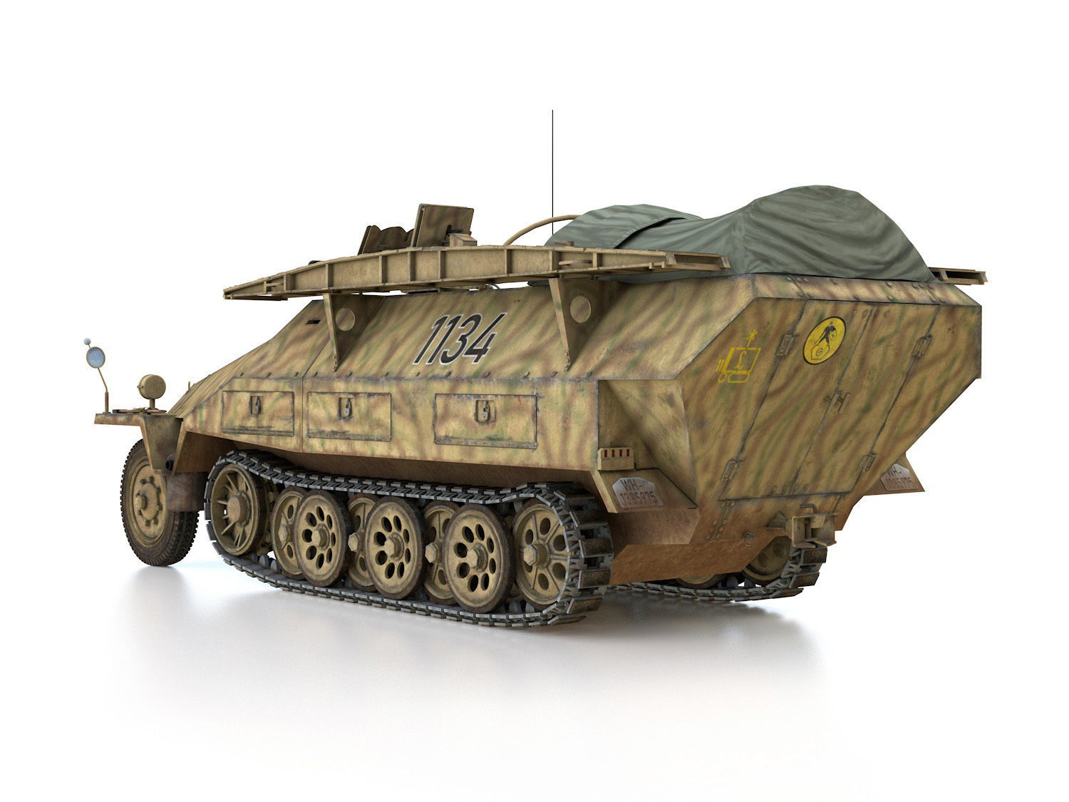 SDKFZ 251 - Ausf D - Assault-Engineer Vehicle - 1134 3D model_3