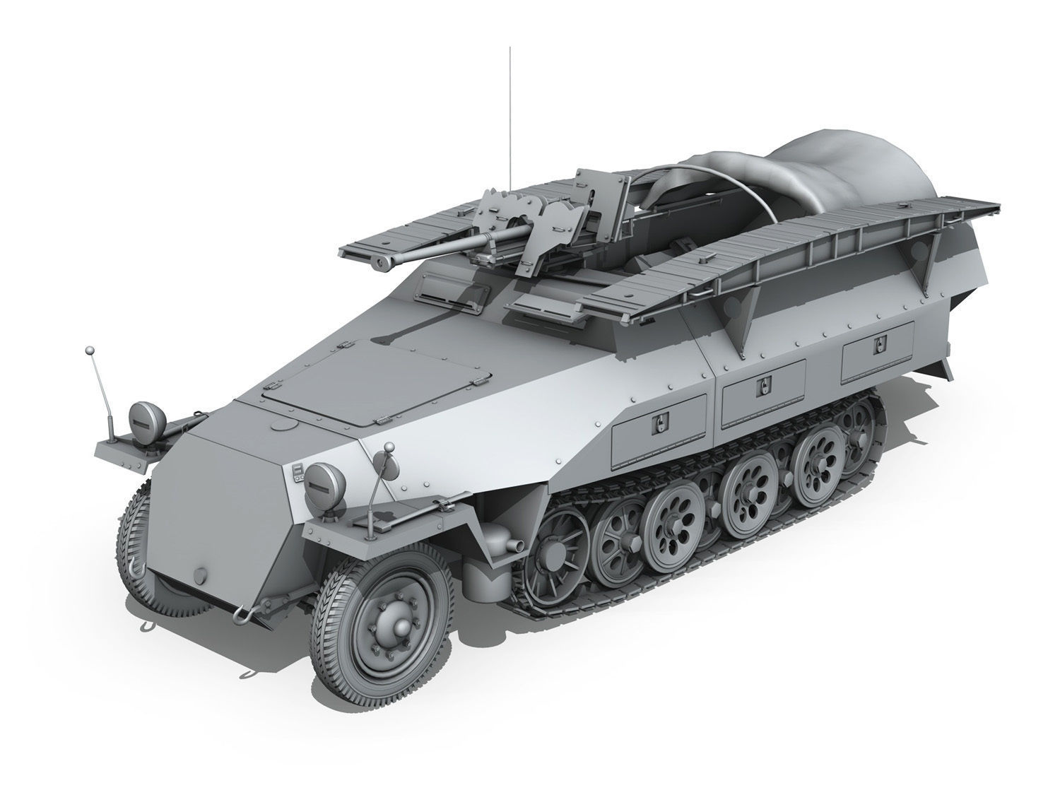 SDKFZ 251 - Ausf D - Assault-Engineer Vehicle - 1134 3D model_13