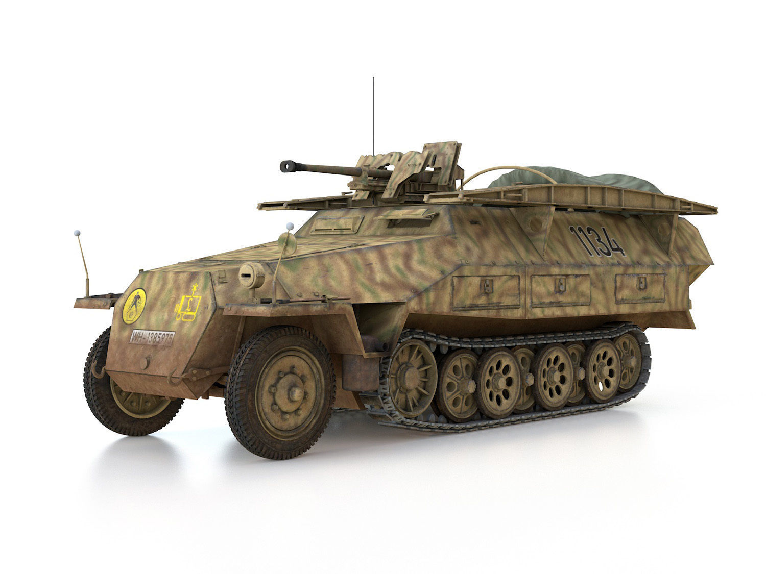 SDKFZ 251 - Ausf D - Assault-Engineer Vehicle - 1134 3D model_1