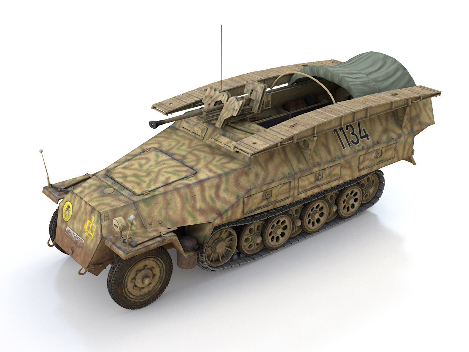 SDKFZ 251 - Ausf D - Assault-Engineer Vehicle - 1134 3D model_2
