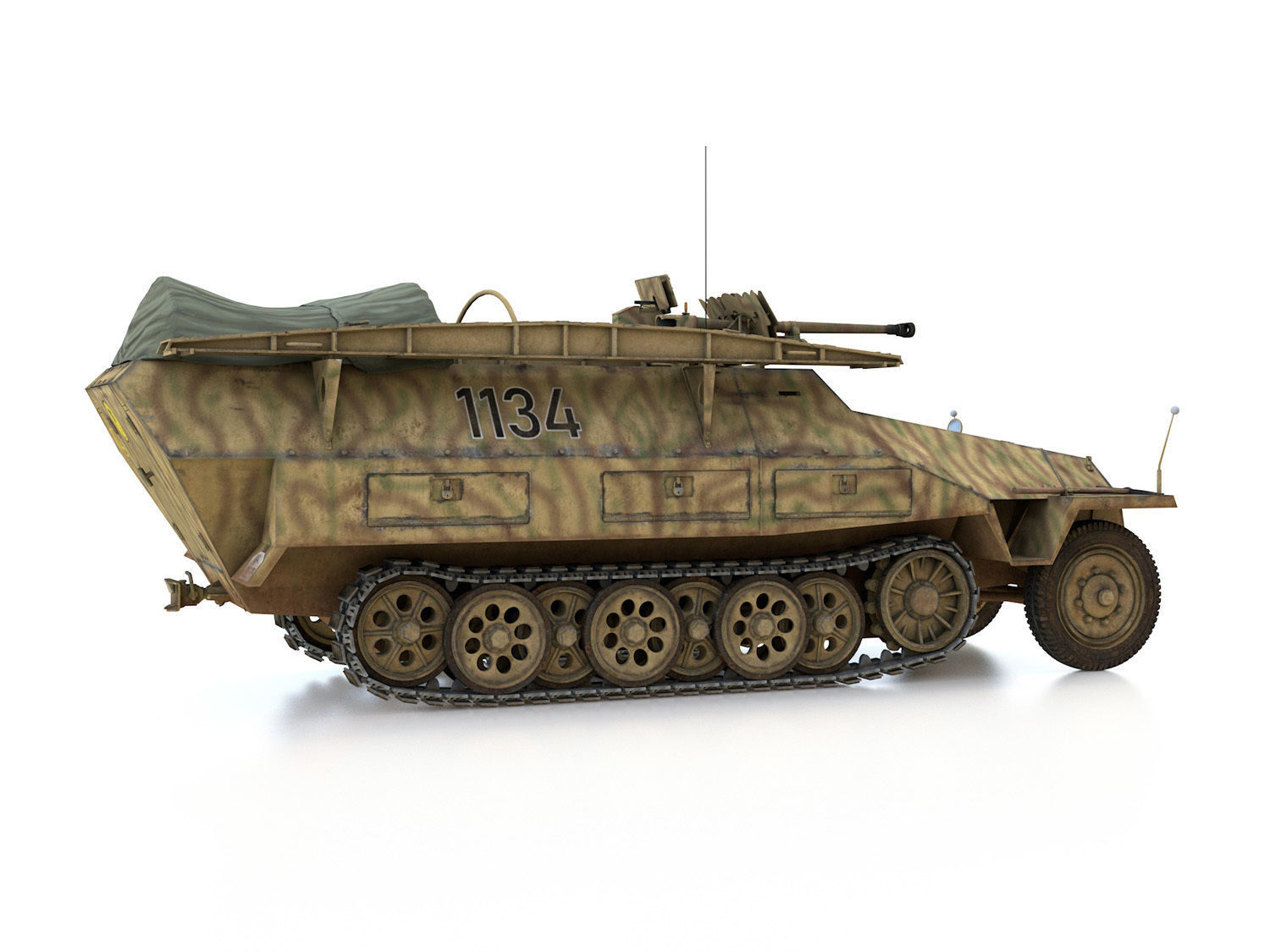 SDKFZ 251 - Ausf D - Assault-Engineer Vehicle - 1134 3D model_6
