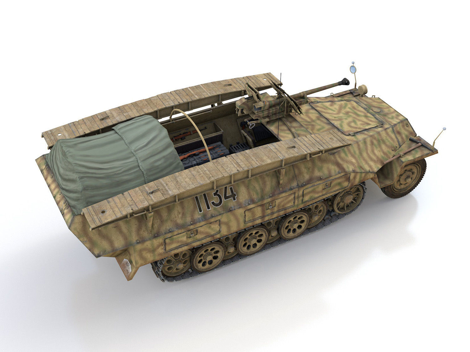 SDKFZ 251 - Ausf D - Assault-Engineer Vehicle - 1134 3D model_5
