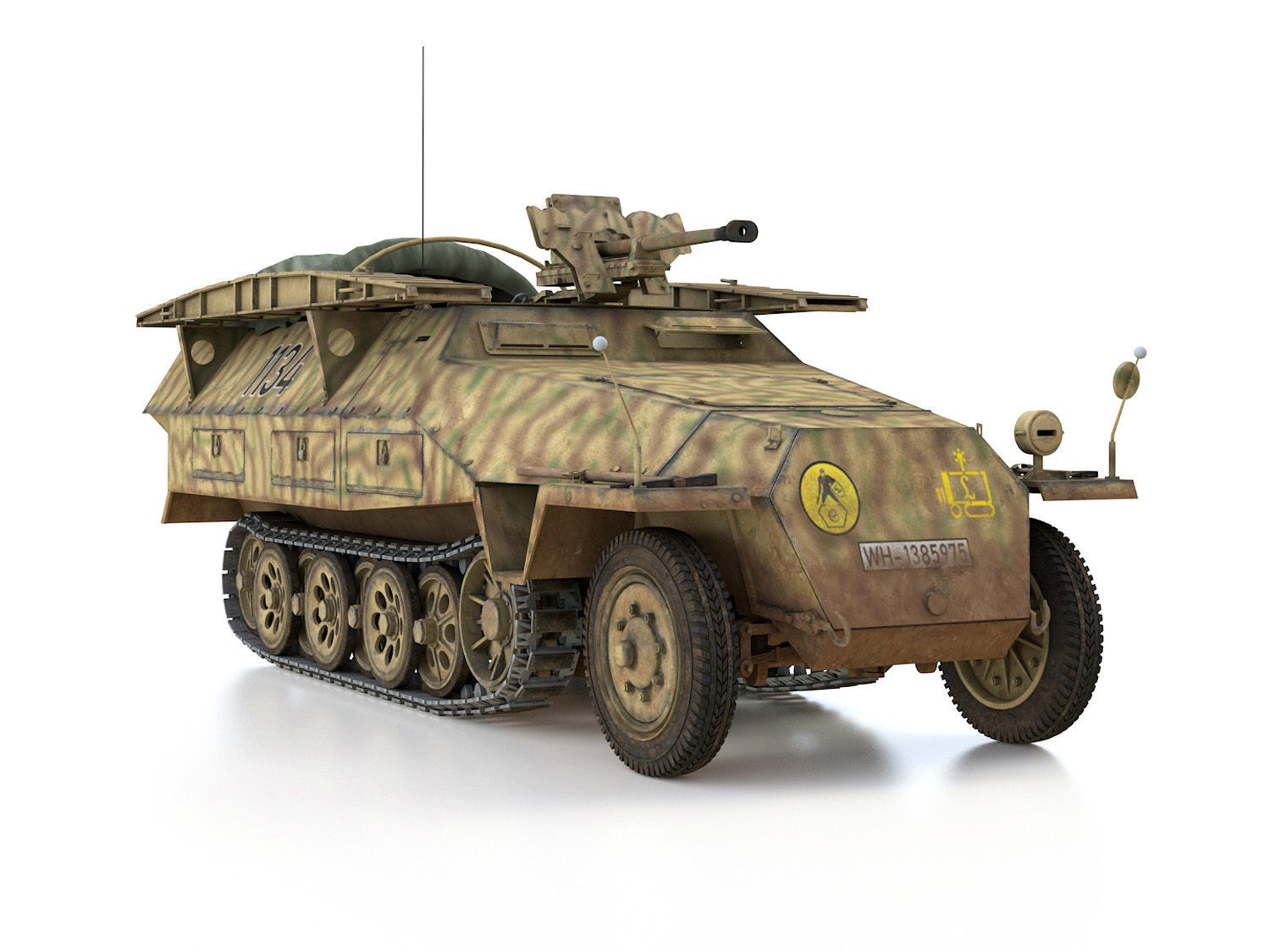 SDKFZ 251 - Ausf D - Assault-Engineer Vehicle - 1134 3D model_8