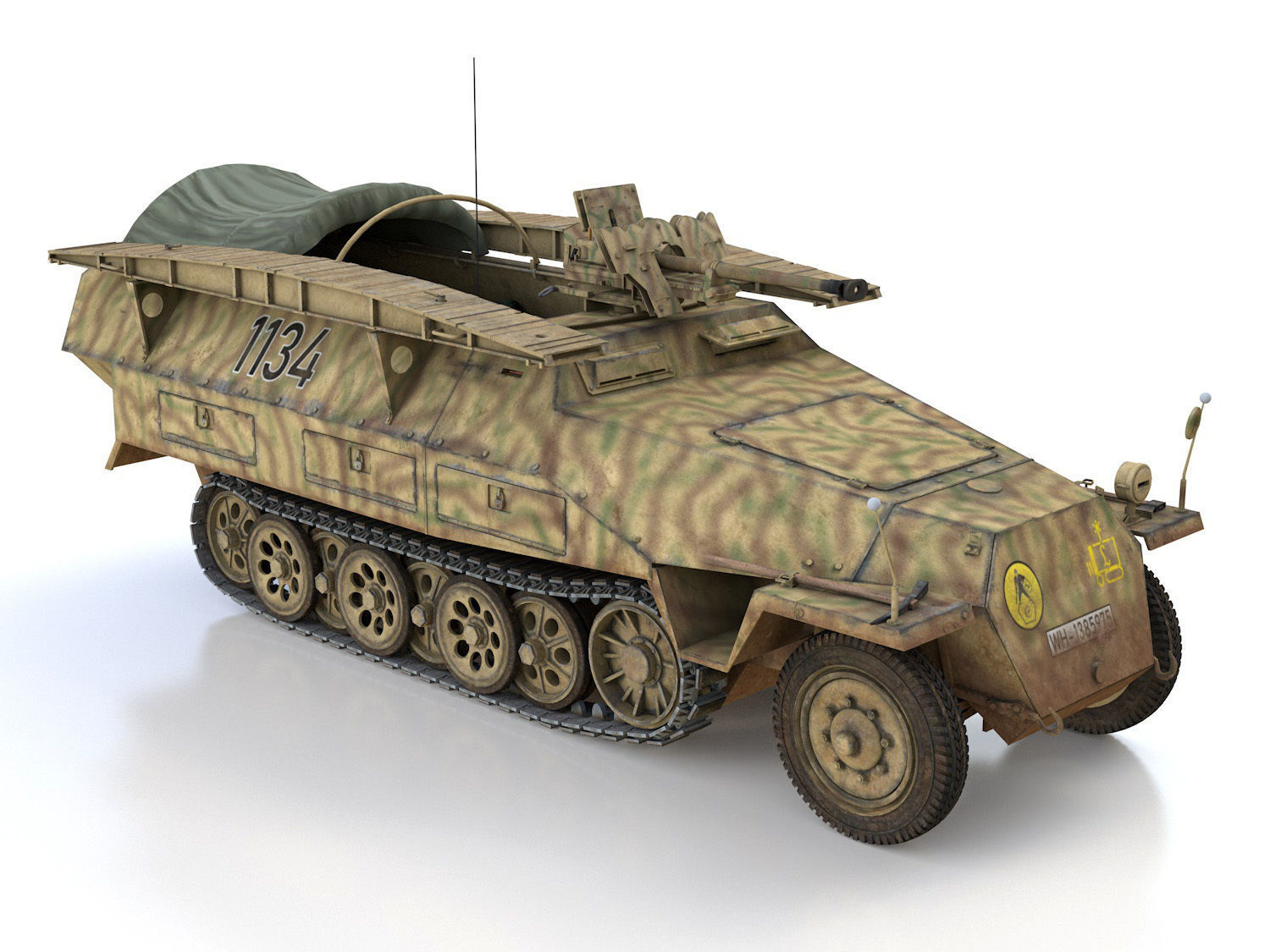 SDKFZ 251 - Ausf D - Assault-Engineer Vehicle - 1134 3D model_7