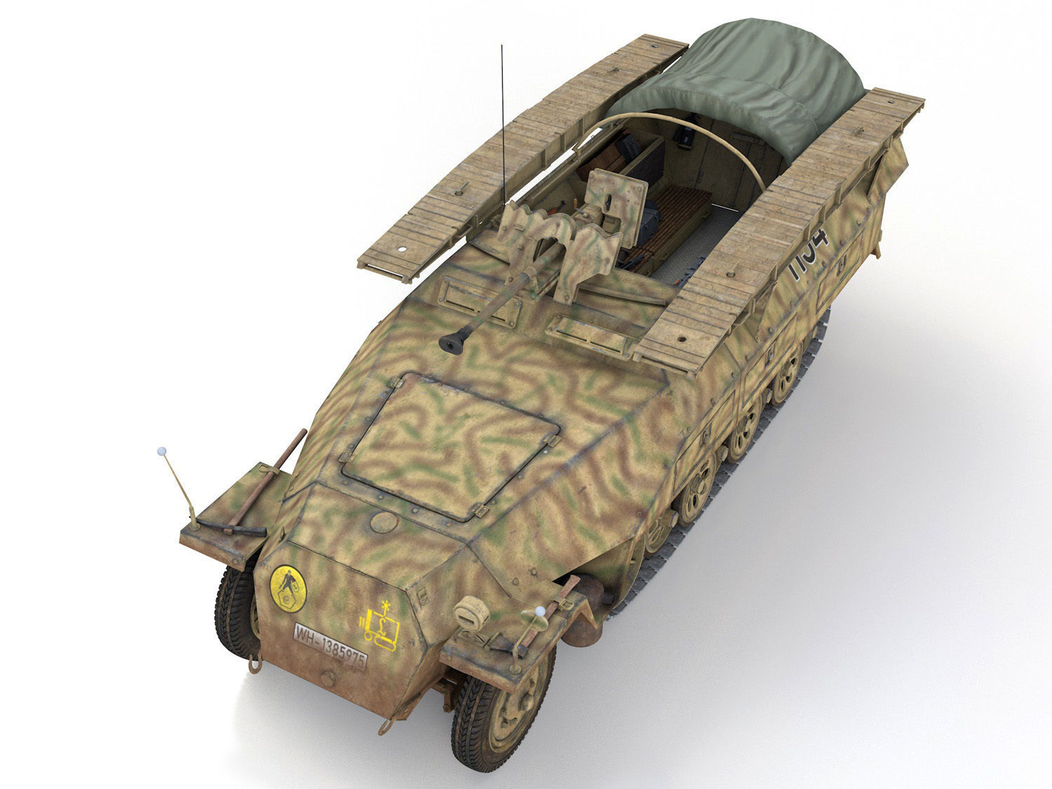 SDKFZ 251 - Ausf D - Assault-Engineer Vehicle - 1134 3D model_9