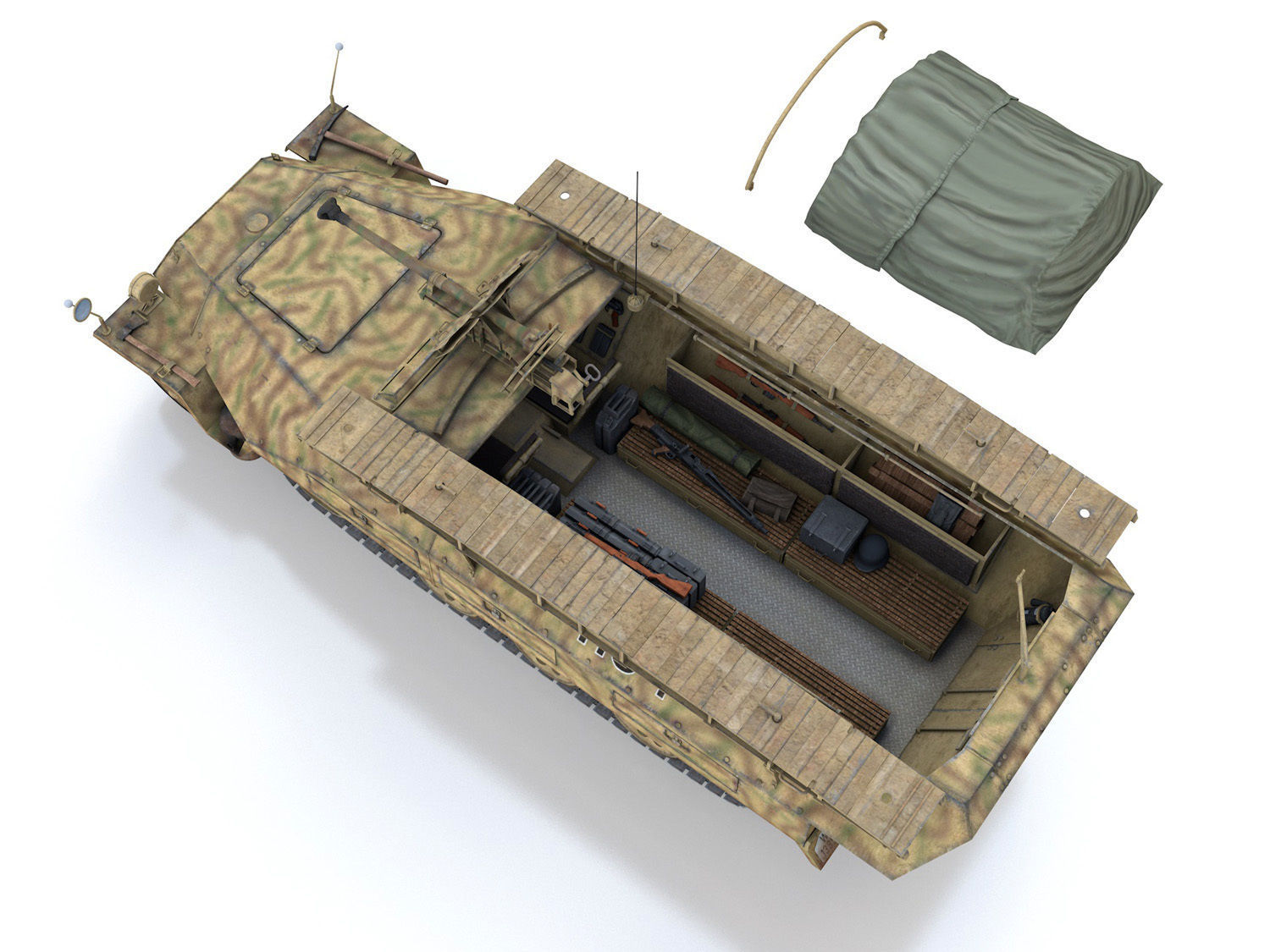 SDKFZ 251 - Ausf D - Assault-Engineer Vehicle - 1134 3D model_10