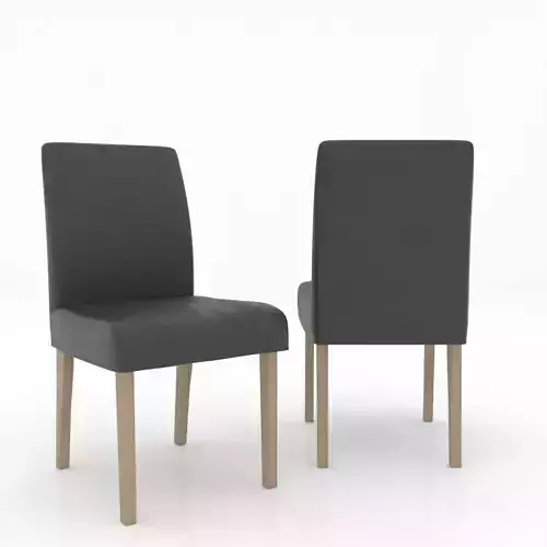 Chair dining with wooden legs 3D model