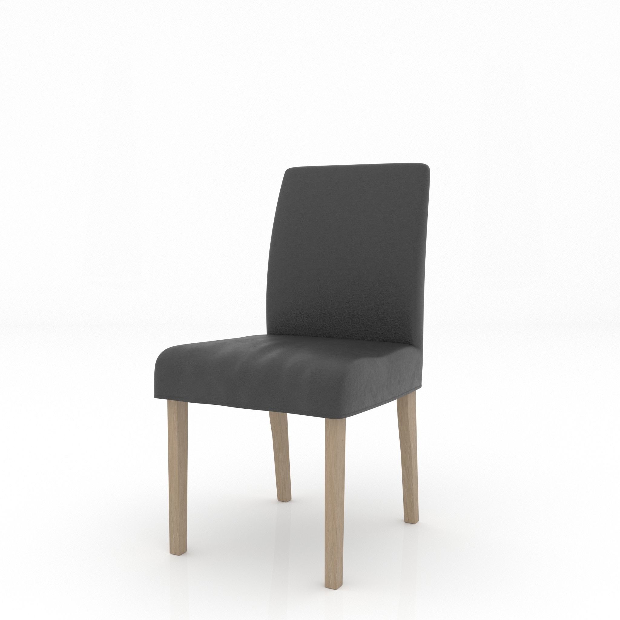 Chair dining with wooden legs 3D model_1
