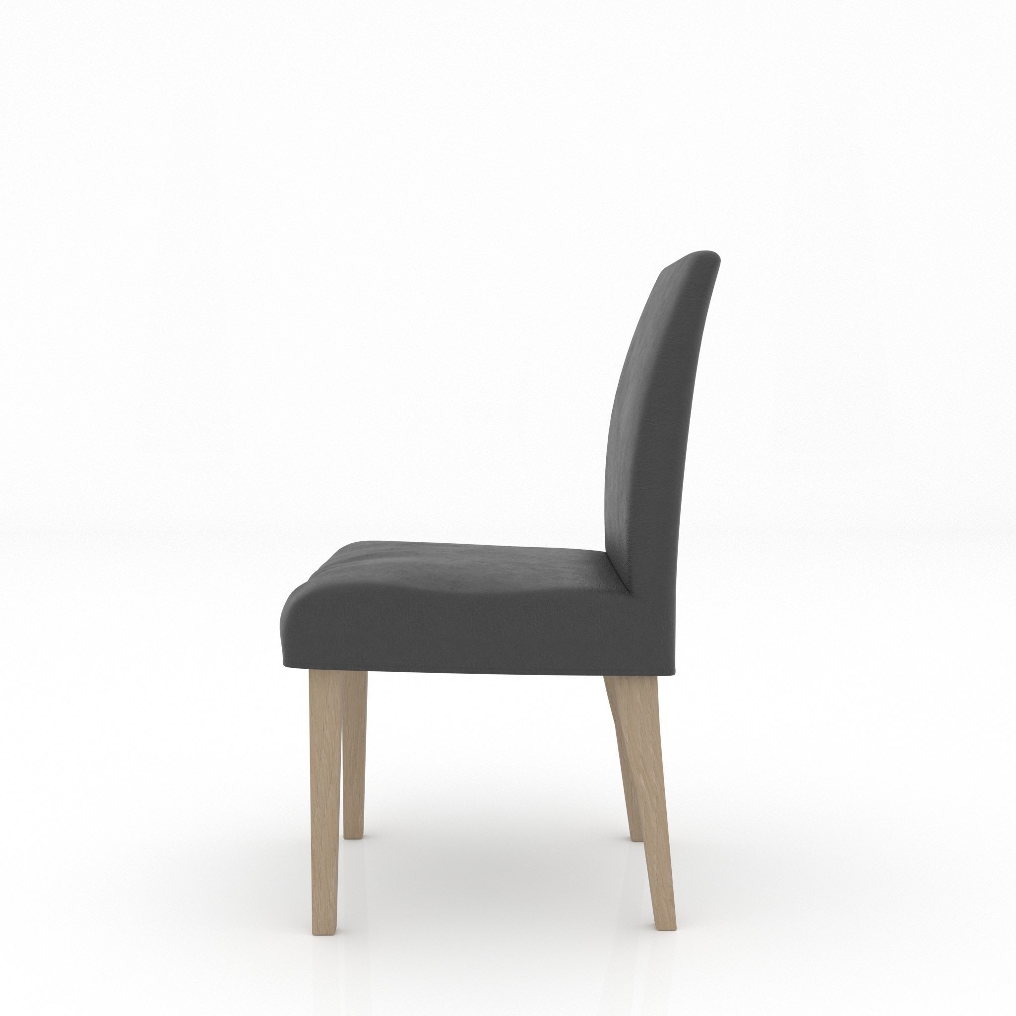 Chair dining with wooden legs 3D model_2