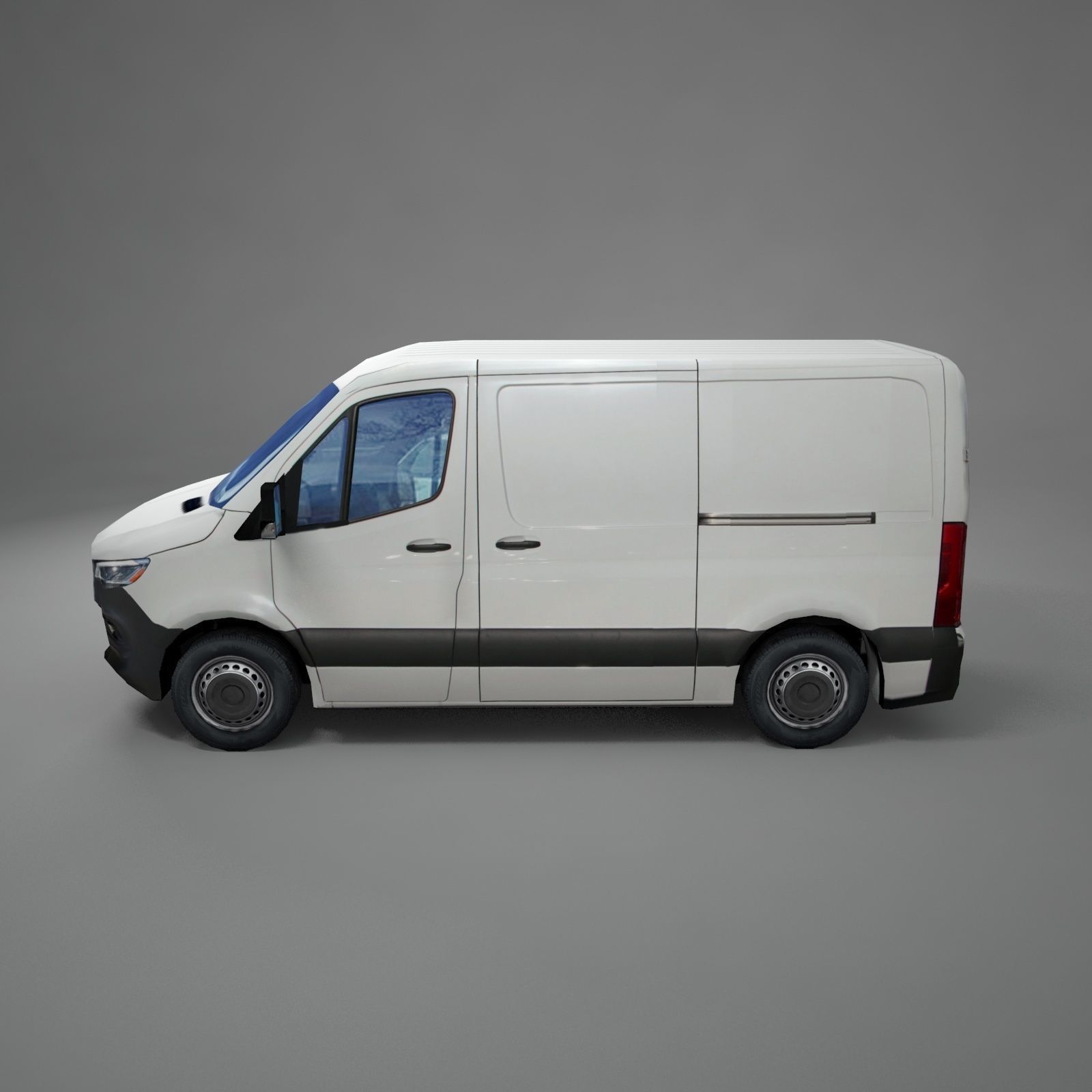 European van sprinter 2020 lo-poly PBR no logos Low-poly 3D model_10