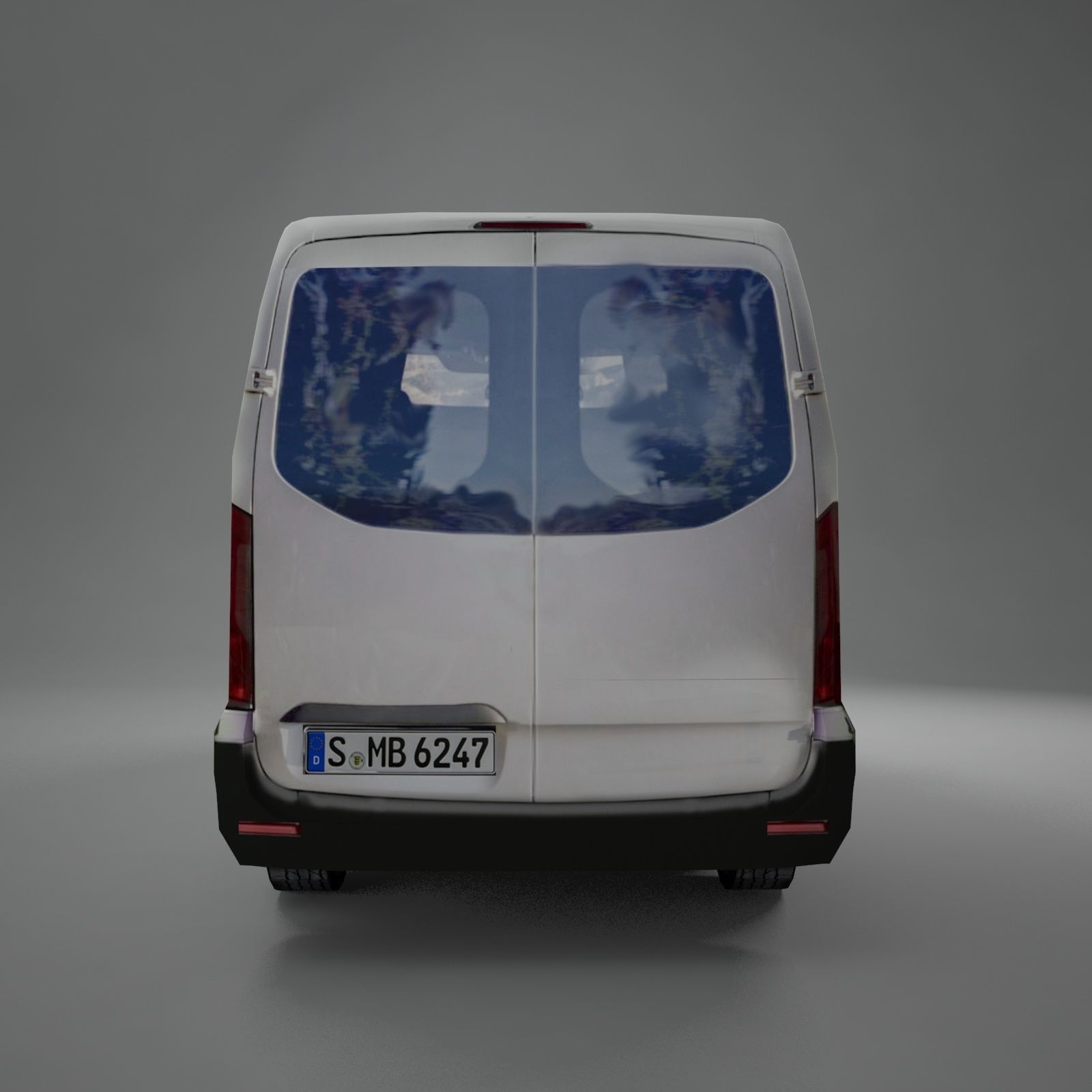 European van sprinter 2020 lo-poly PBR no logos Low-poly 3D model_14