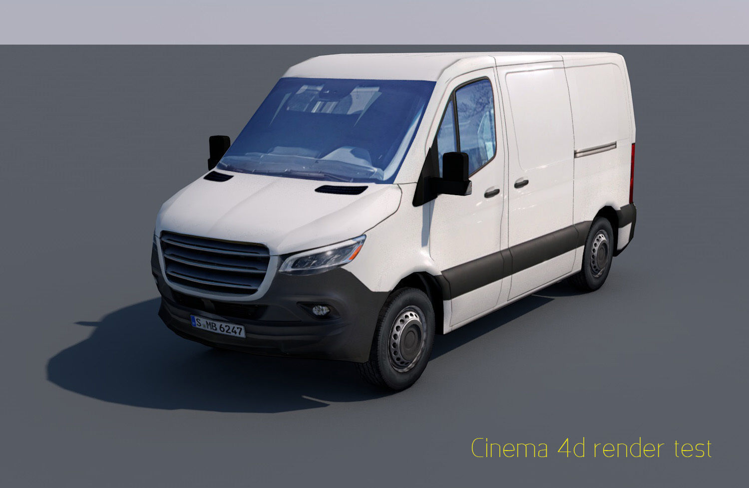 European van sprinter 2020 lo-poly PBR no logos Low-poly 3D model_7