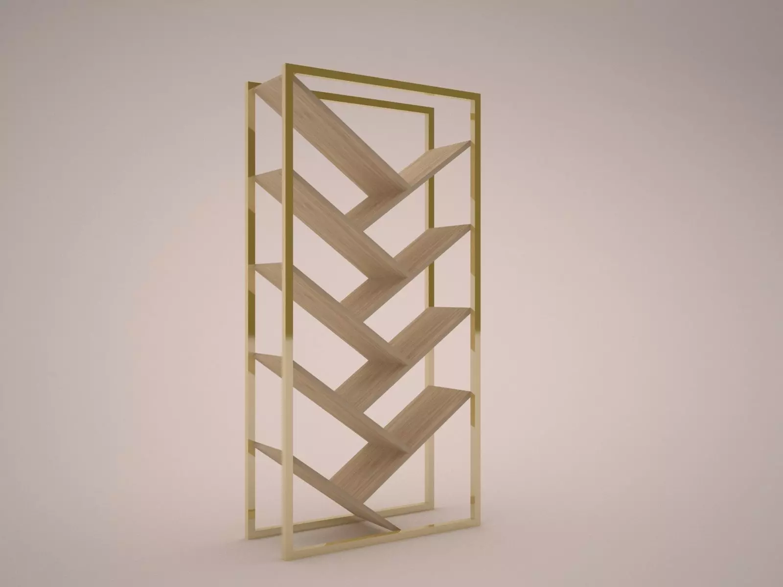 Book shelf Free 3D model_0