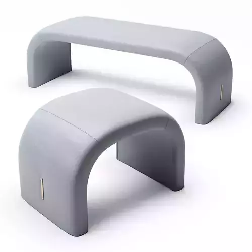 Turri ECLIPSE Bench and Pouf