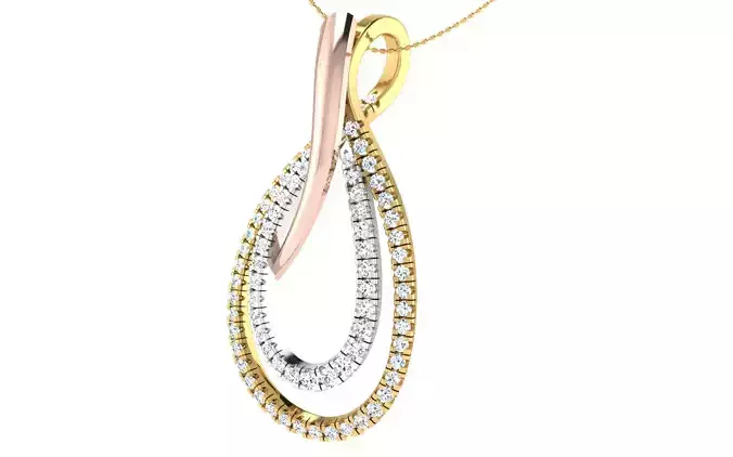 Women pendant earrings set  3dm stl render detail 3D print model 3D print model