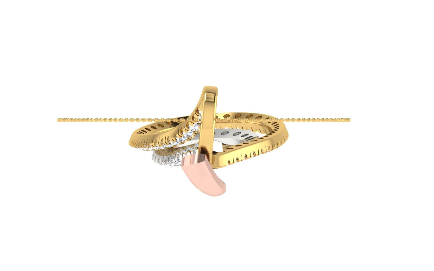 Women pendant earrings set 3dm stl render detail 3D print model 3D print model_3