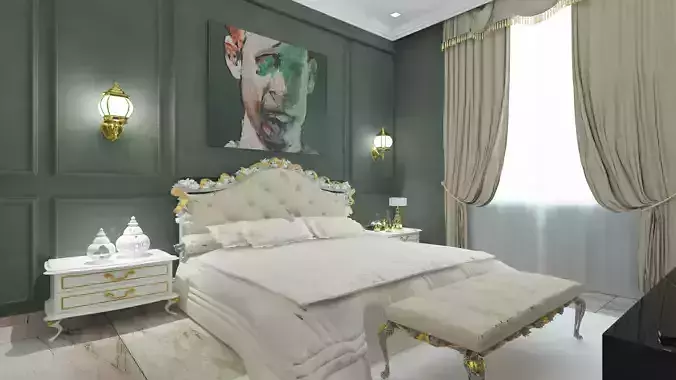 modern bedroom 3D model