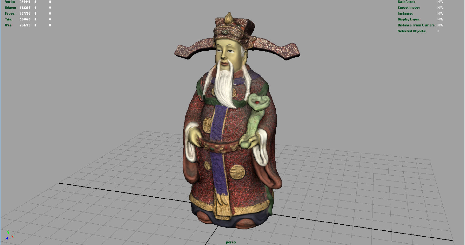 Lu Xing God Low-poly 3D model_5