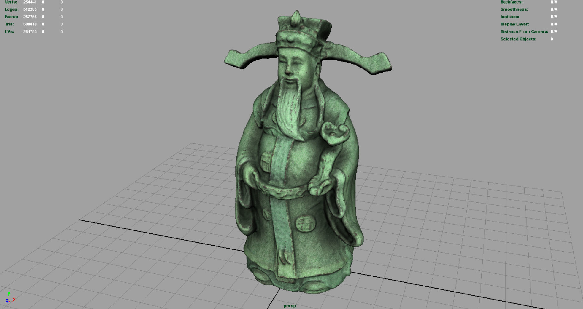 Lu Xing God Low-poly 3D model_4