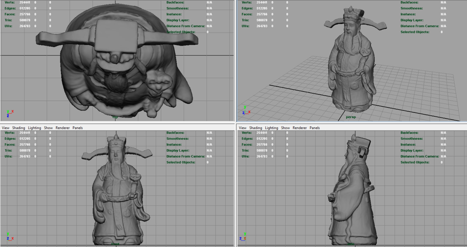 Lu Xing God Low-poly 3D model_13