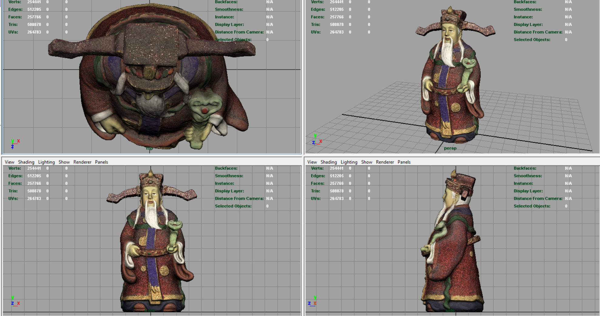 Lu Xing God Low-poly 3D model_11
