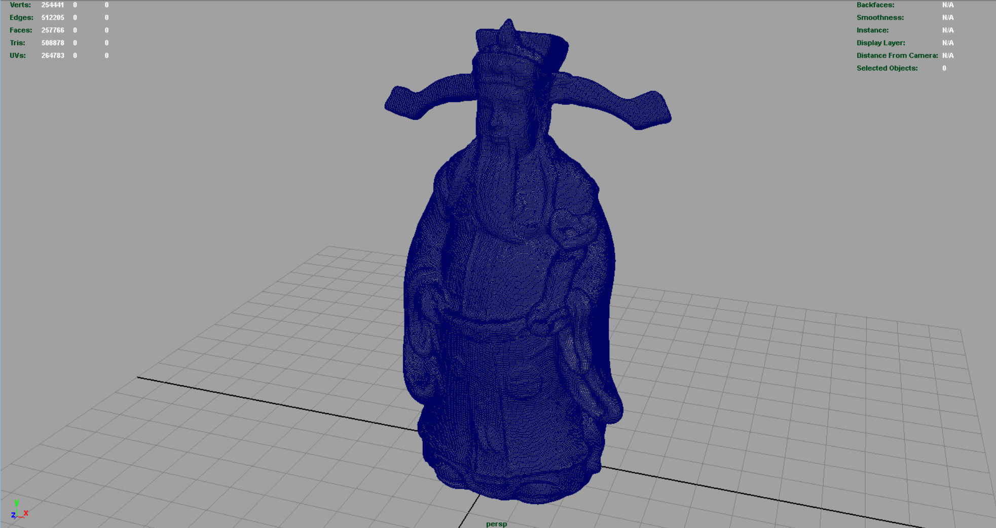 Lu Xing God Low-poly 3D model_6