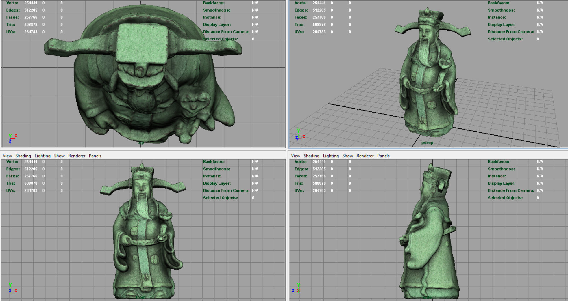 Lu Xing God Low-poly 3D model_12