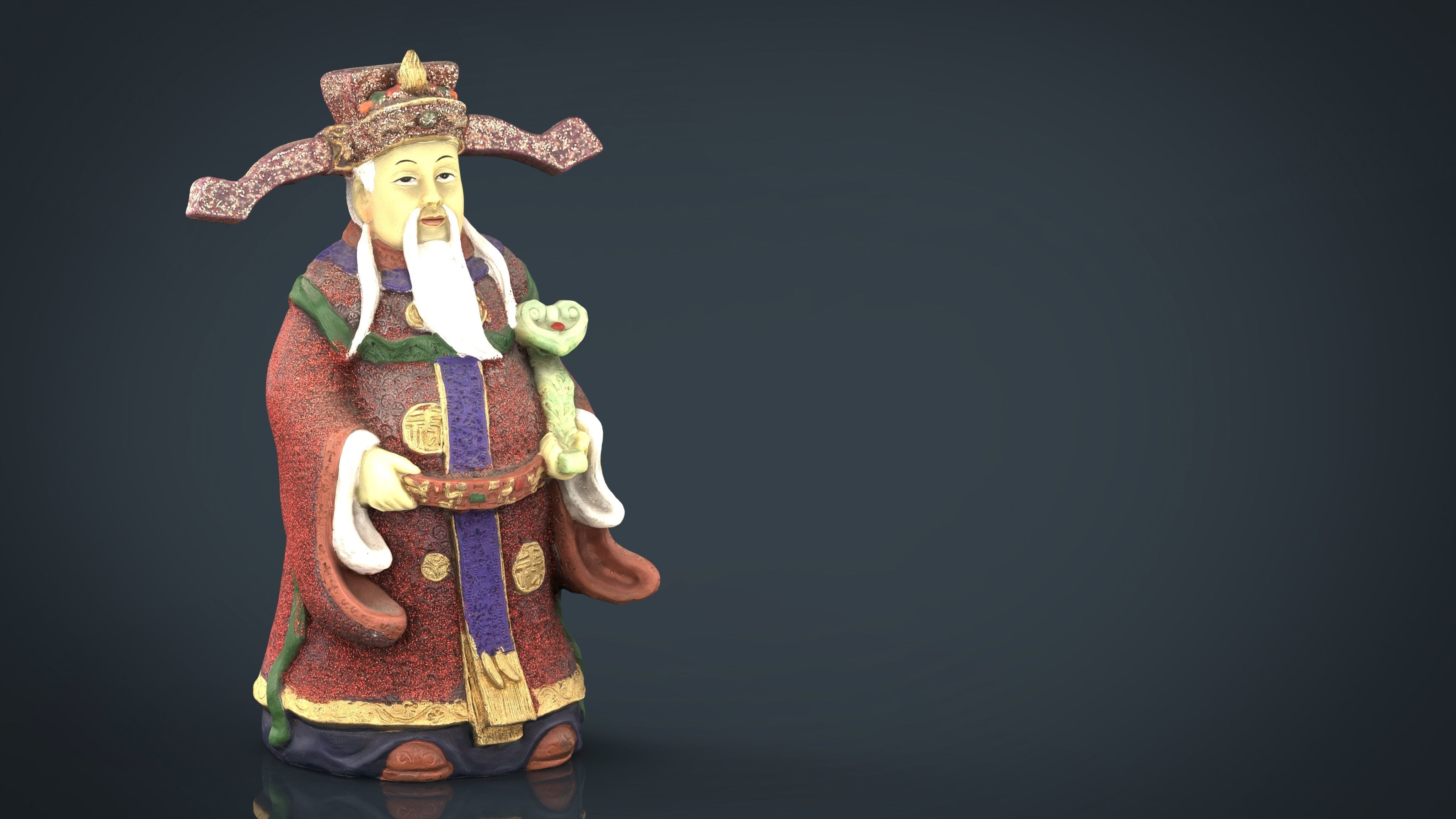 Lu Xing God Low-poly 3D model_17