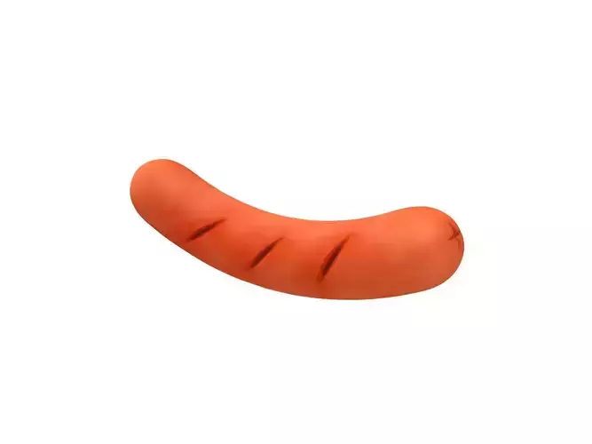 Sausage orange squishy toy