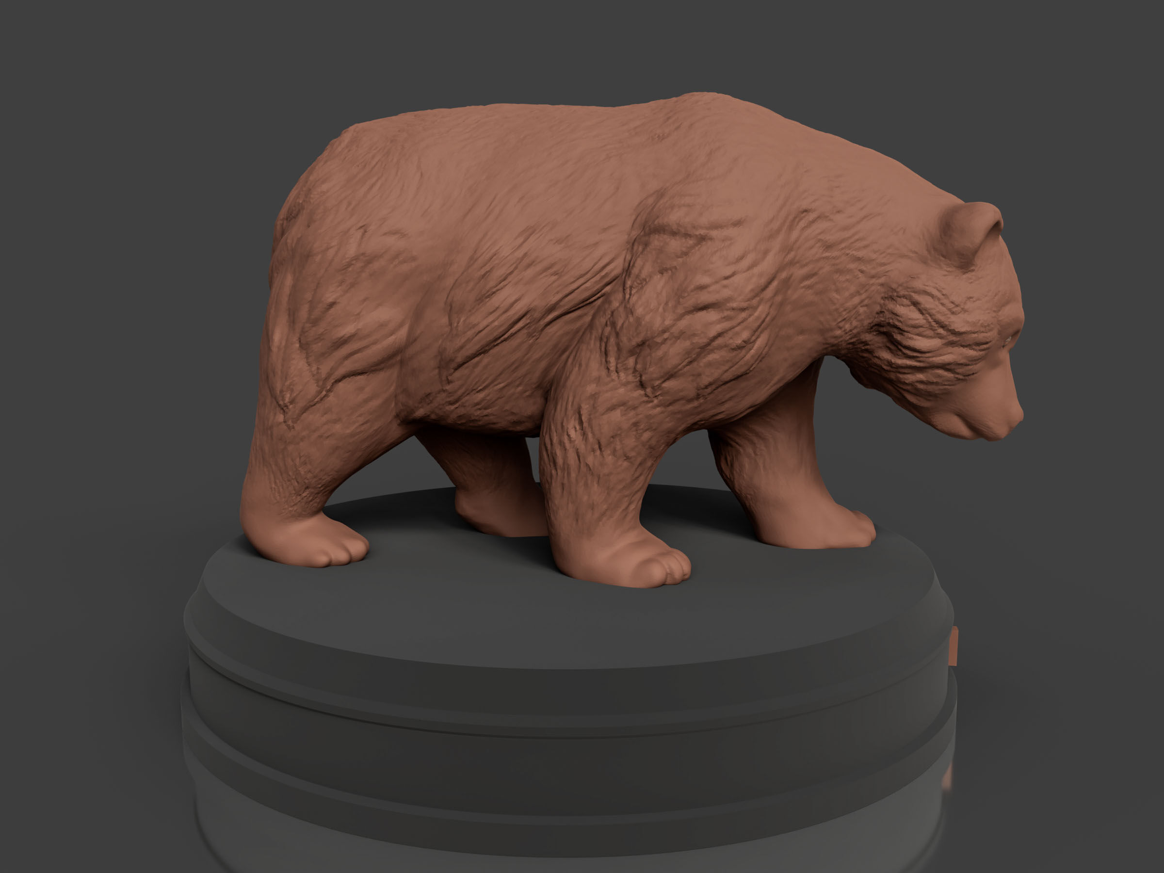 Sad Bear Printable 3D print model_1