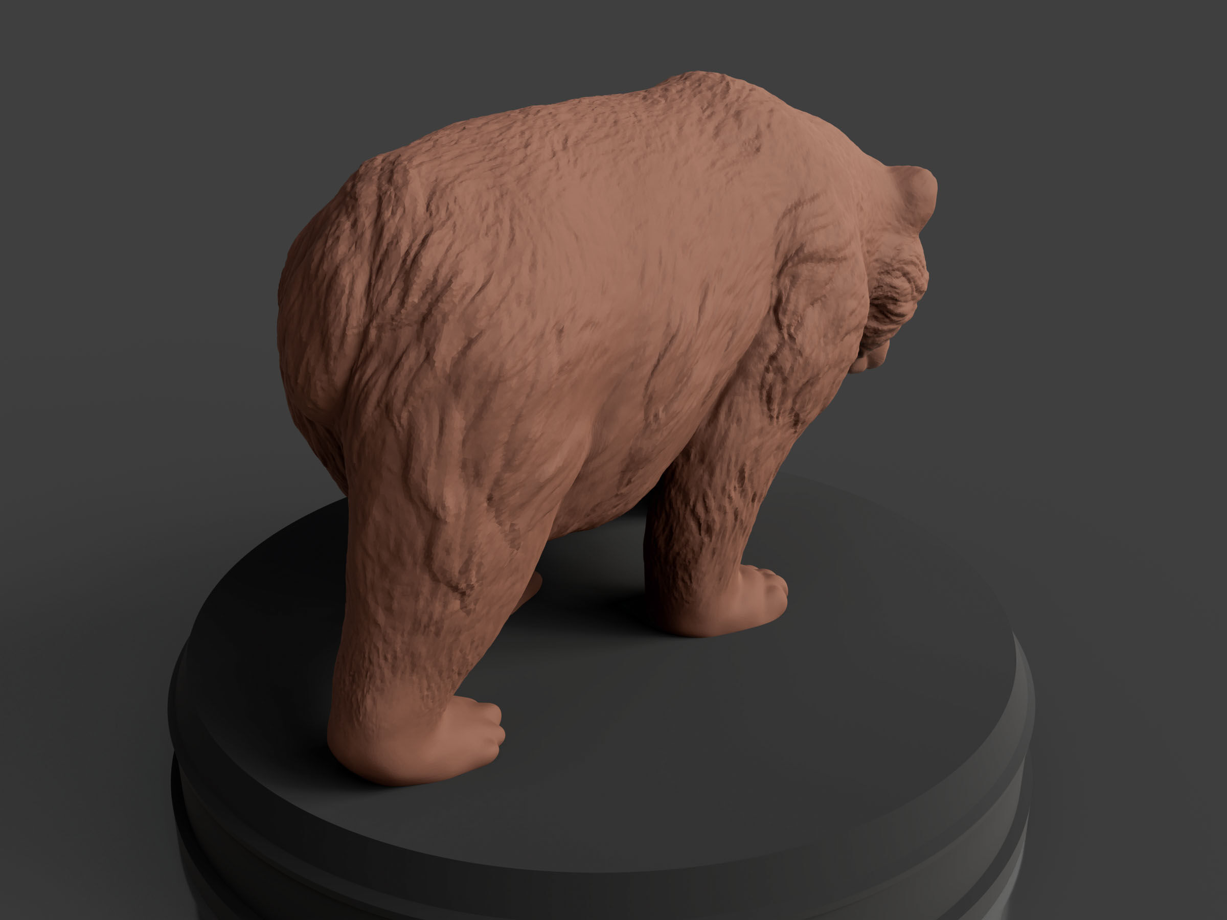 Sad Bear Printable 3D print model_2